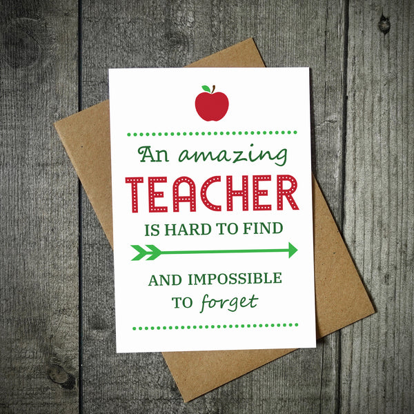 An Amazing Teacher Is Hard To Find And Impossible To Forget Teacher Ca ...