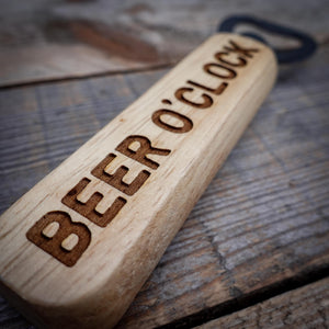 Beer O'Clock Wooden Bottle Opener