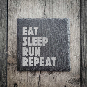 Eat Sleep Run Repeat Riven Slate Running Coaster