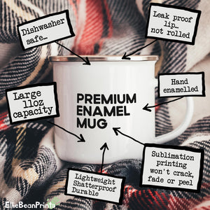 Personalised Pop Top Enamel Camper Mug