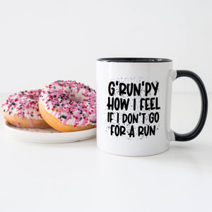 Grunpy Running Mug | Funny Running Gifts