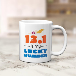 13.1 Is My Lucky Number Half Marathon Runners Mug