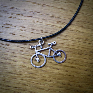 Love Bike Leather Choker Necklace
