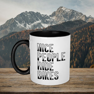 Nice People Ride Bikes Cycling Mug