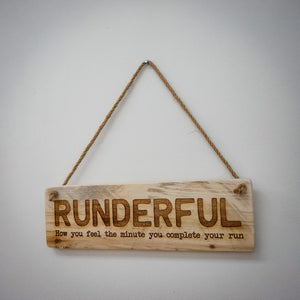 Runderful Handmade Wooden Running Sign
