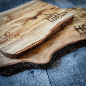 Personalised Postcode Chopping Board - Olive Wood