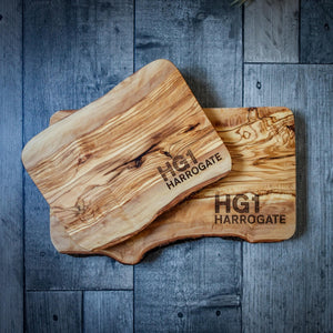 Personalised Postcode Chopping Board - Olive Wood