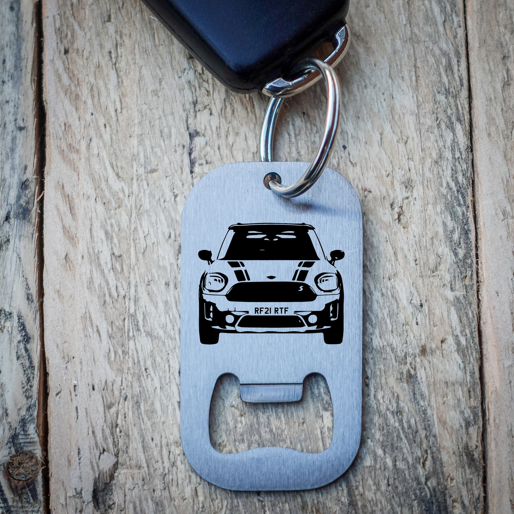 Personalised Mini Countryman Stainless Steel Bottle Opener