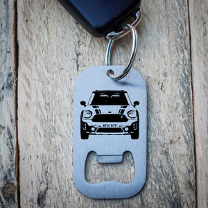 Personalised Mini Countryman Stainless Steel Bottle Opener