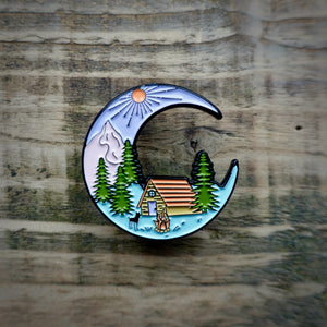 Adventure Moon Enamel Pin Badge